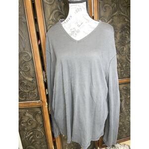 John Varvatos Long Sleeve Gray Women's Tee‎ Shirt Size XL